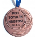Medalie metalica cupru, Pot totul in Hristos!